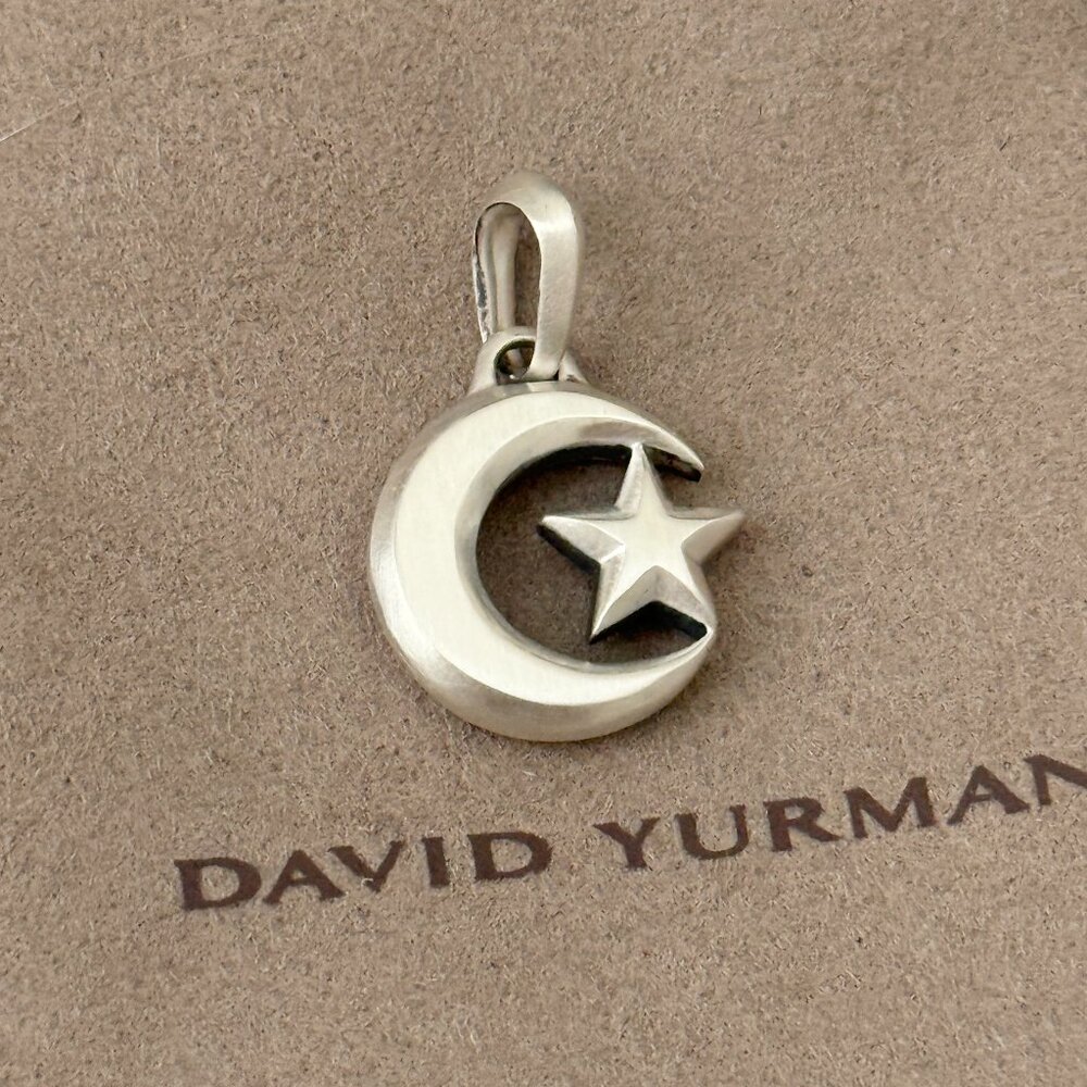 David Yurman .925 Sterling Silver Men's Star and Crescent Amulet